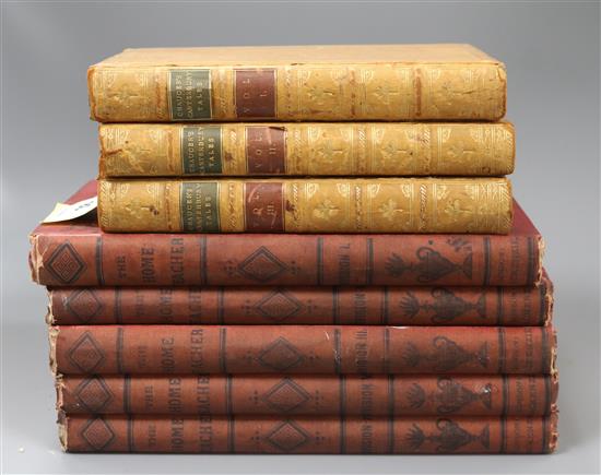 Chaucer- Canterbury Tales, 3 vols, quarto, calf and The Home Teacher, 4 vols